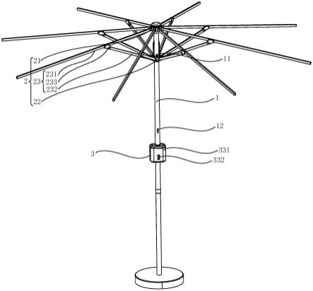 一种用于遮阳伞的升降装置及遮阳设备的制作方法
