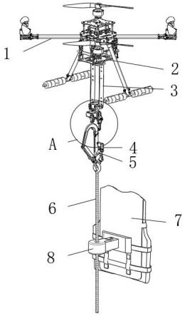 一种无人机安装防坠落绳索装置的制作方法
