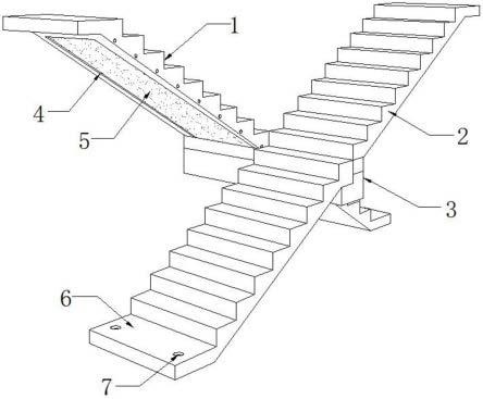 一种具有横梁的剪刀楼梯结构的制作方法