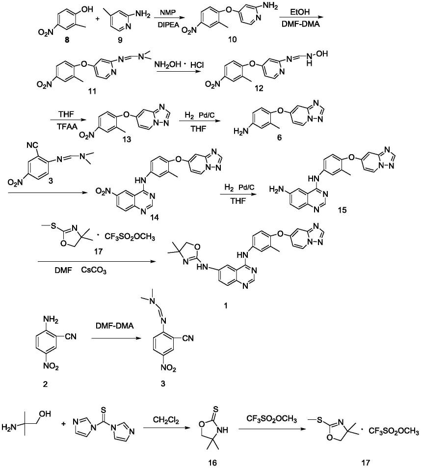 一种妥卡替尼的合成方法与流程