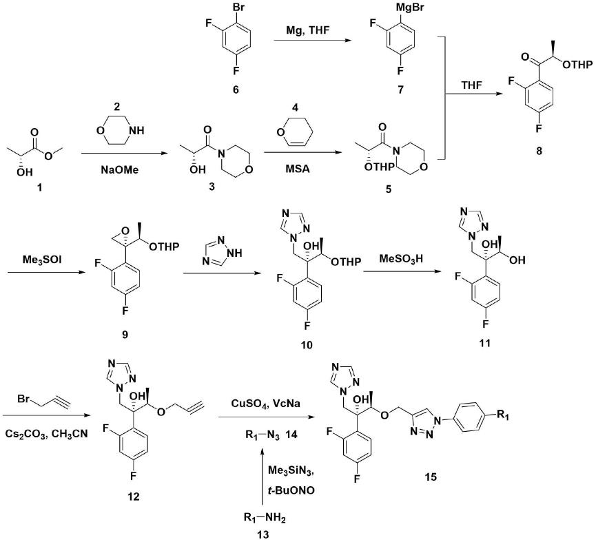 一种三氮唑醇类衍生物及其制备方法和应用