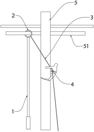 一种10kV配电线路水泥杆攀登新型作业防坠装置的制作方法