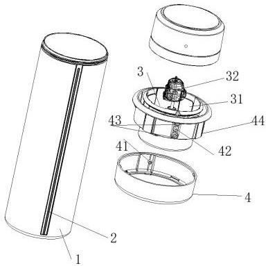 一种可磁吸调节内置容器的杯子的制作方法