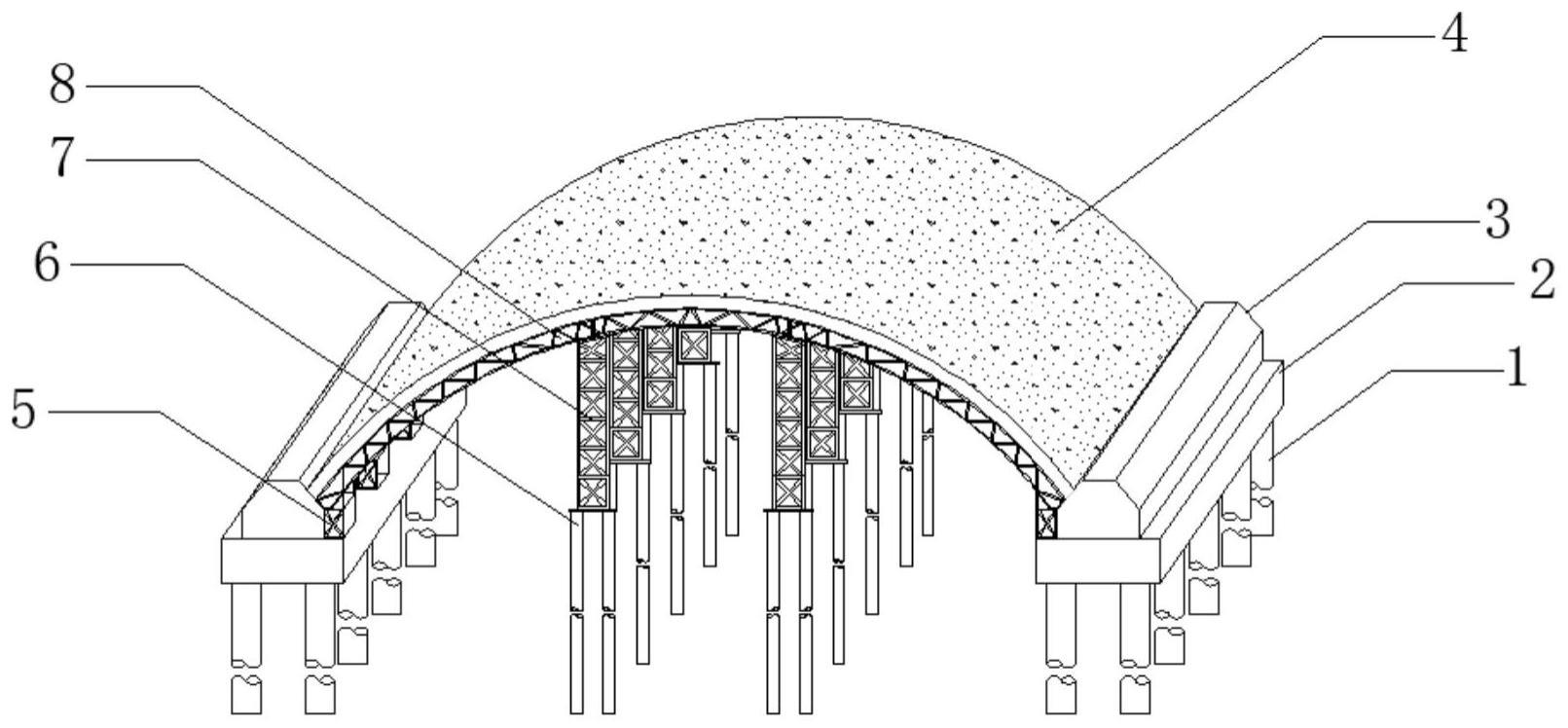 一种用于水上现浇拱桥支撑系统及其施工方法与流程