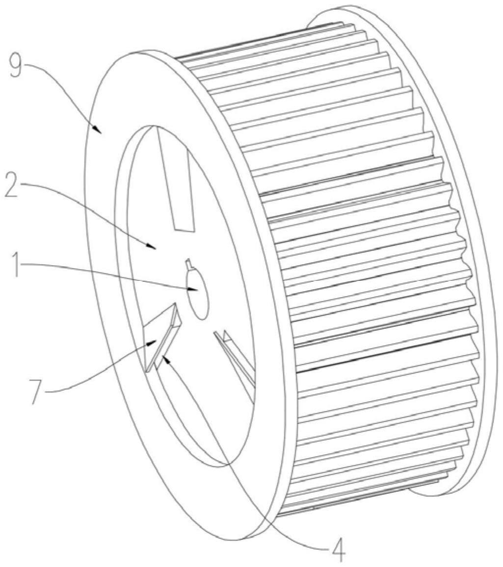 一种耐热散热效果好的空气分选机带轴大齿轮结构的制作方法