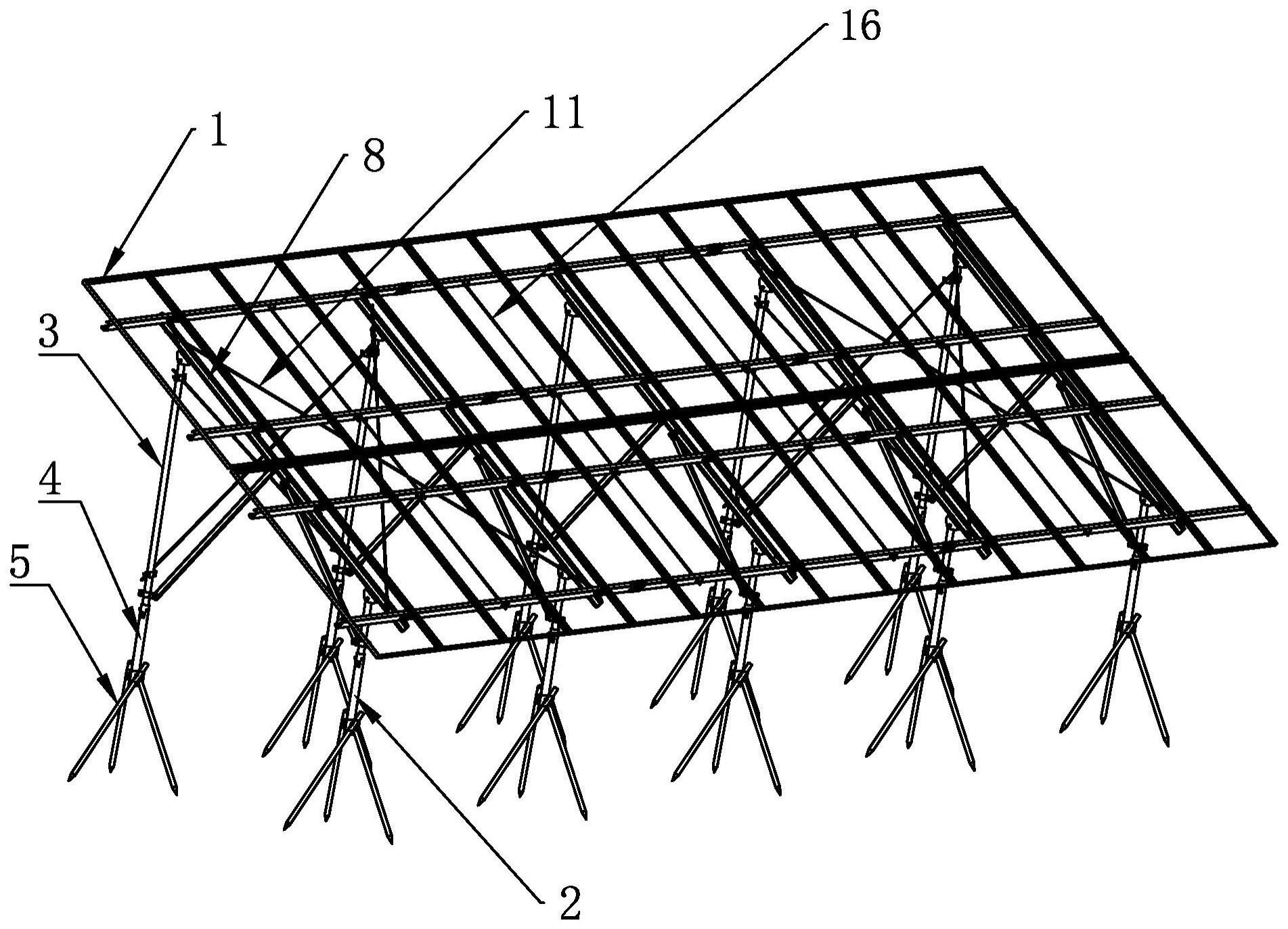 一种倒树杈型光伏支架结构的制作方法