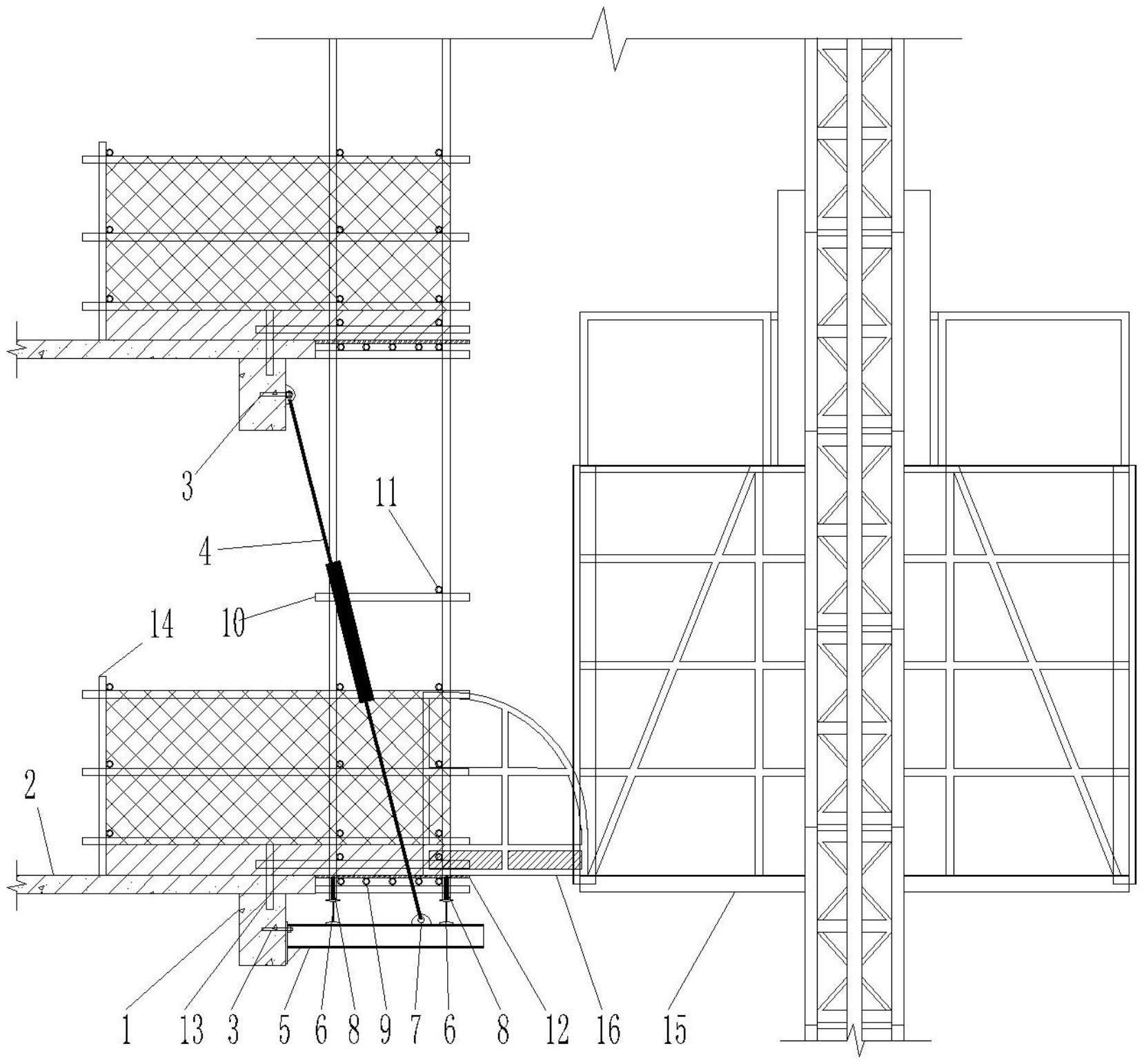 一种施工电梯与楼层间对接式通道结构的制作方法