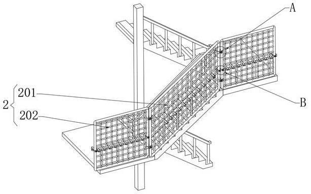 一种用于建筑物外置楼梯的应急防护网片的制作方法