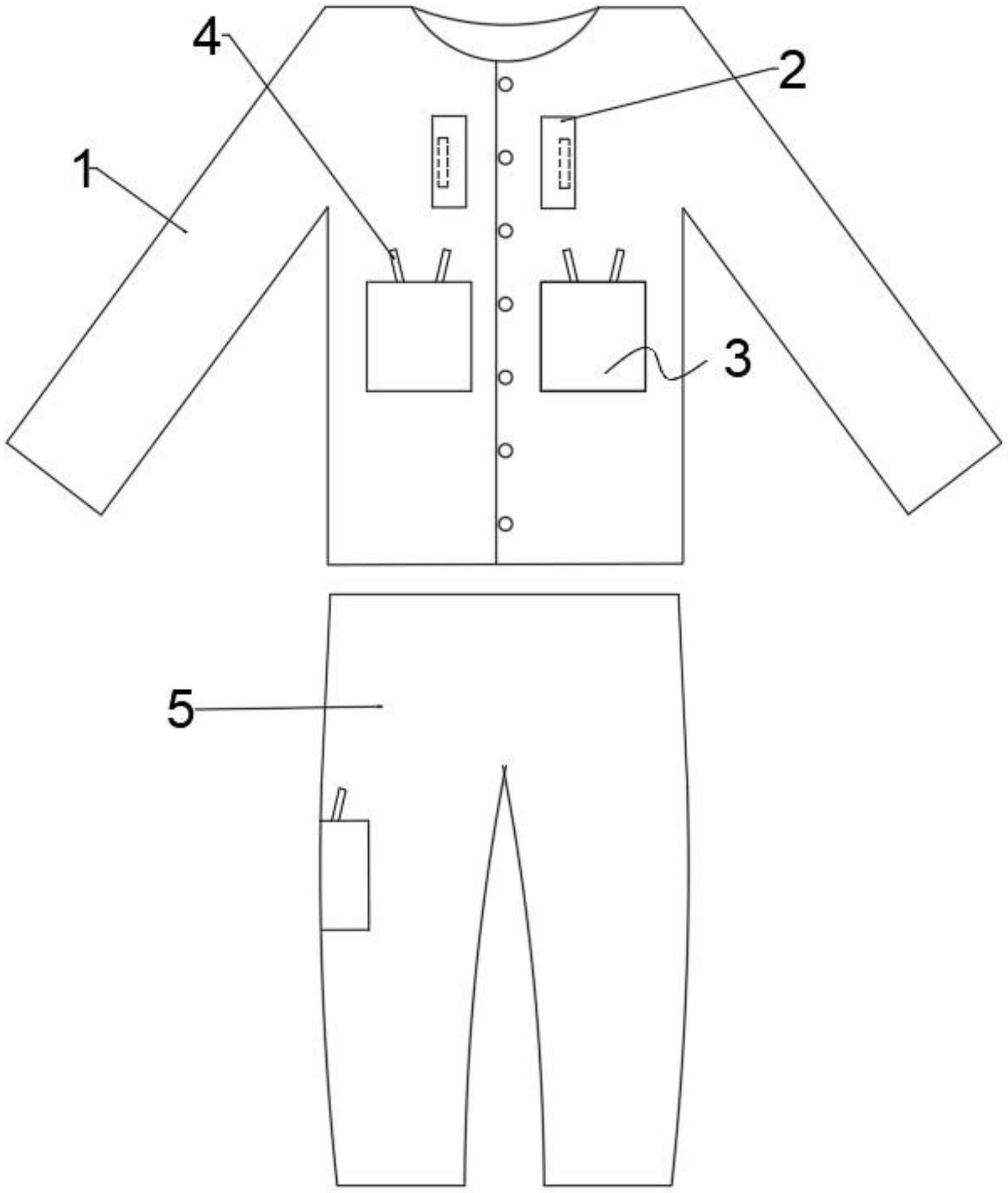 一种适用于引流患者的新型病号服的制作方法