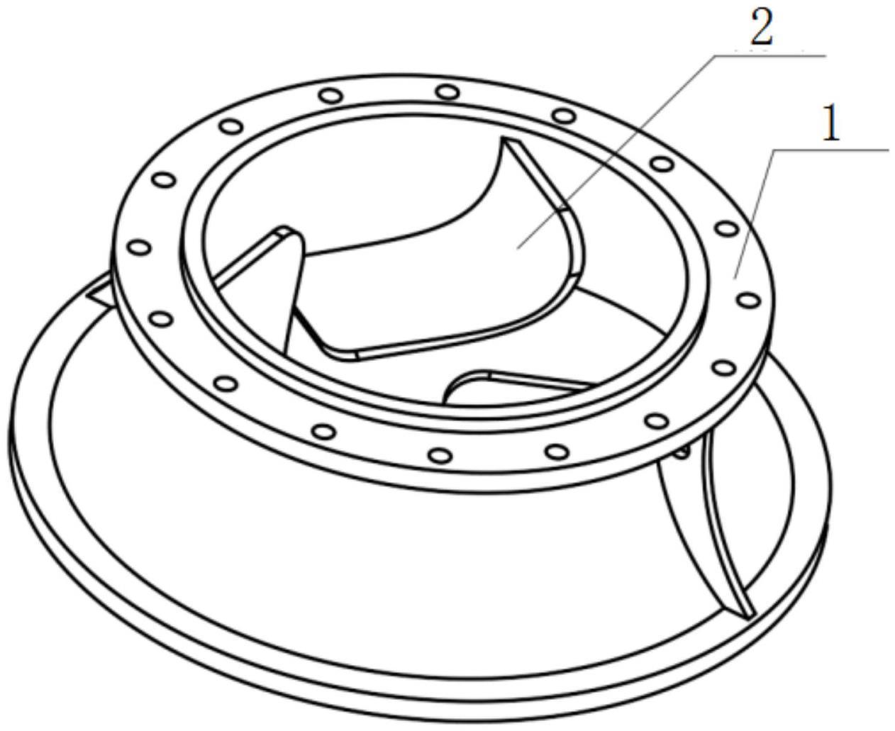 一种增加导流隔板降低入液口预旋的喇叭型泵吸入口的制作方法