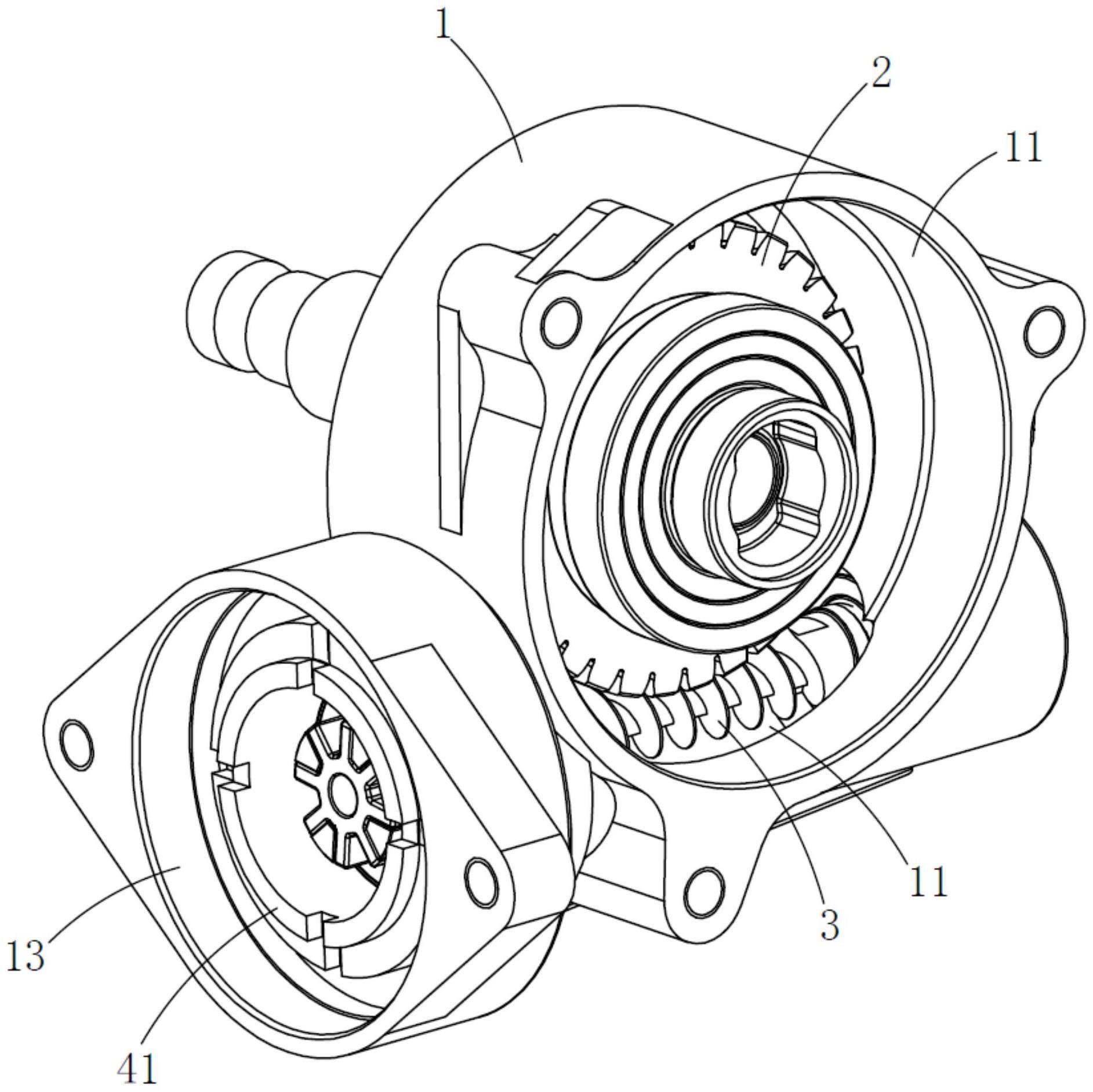 一种双导程变齿厚式EPS蜗轮蜗杆减速器调隙结构的制作方法