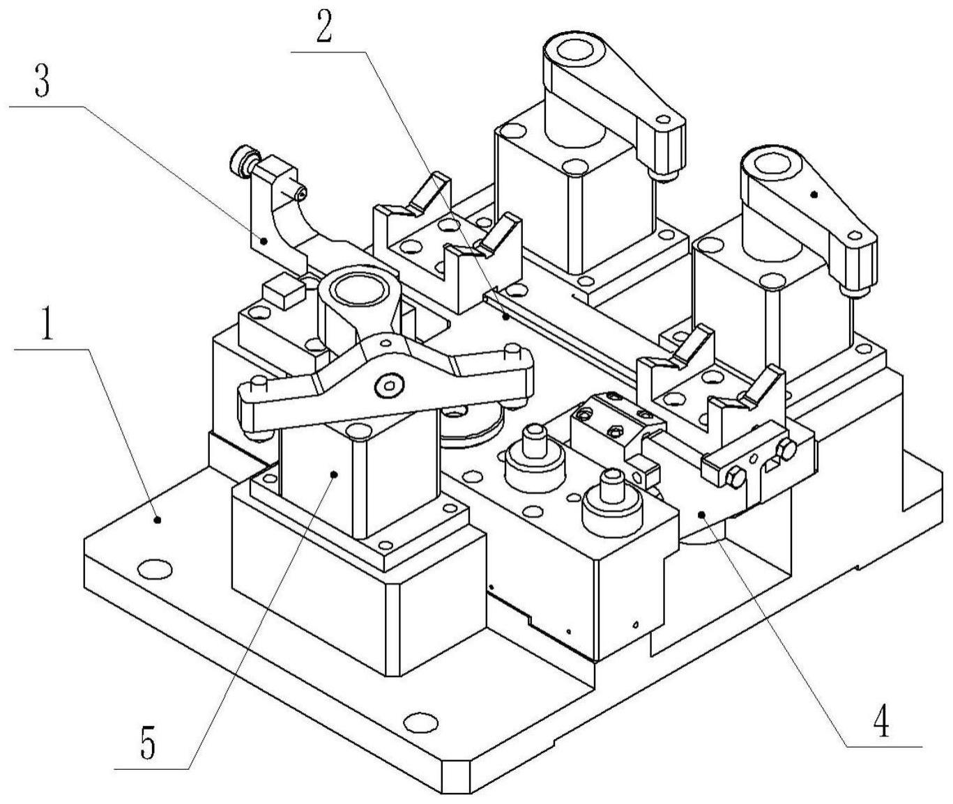 一种异形连体双孔板体加工夹具的制作方法