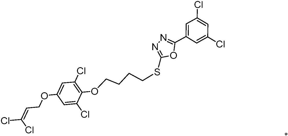 一种含氯代丙烯单元的1,3,4-噁二唑类化合物的制备方法及用途与流程