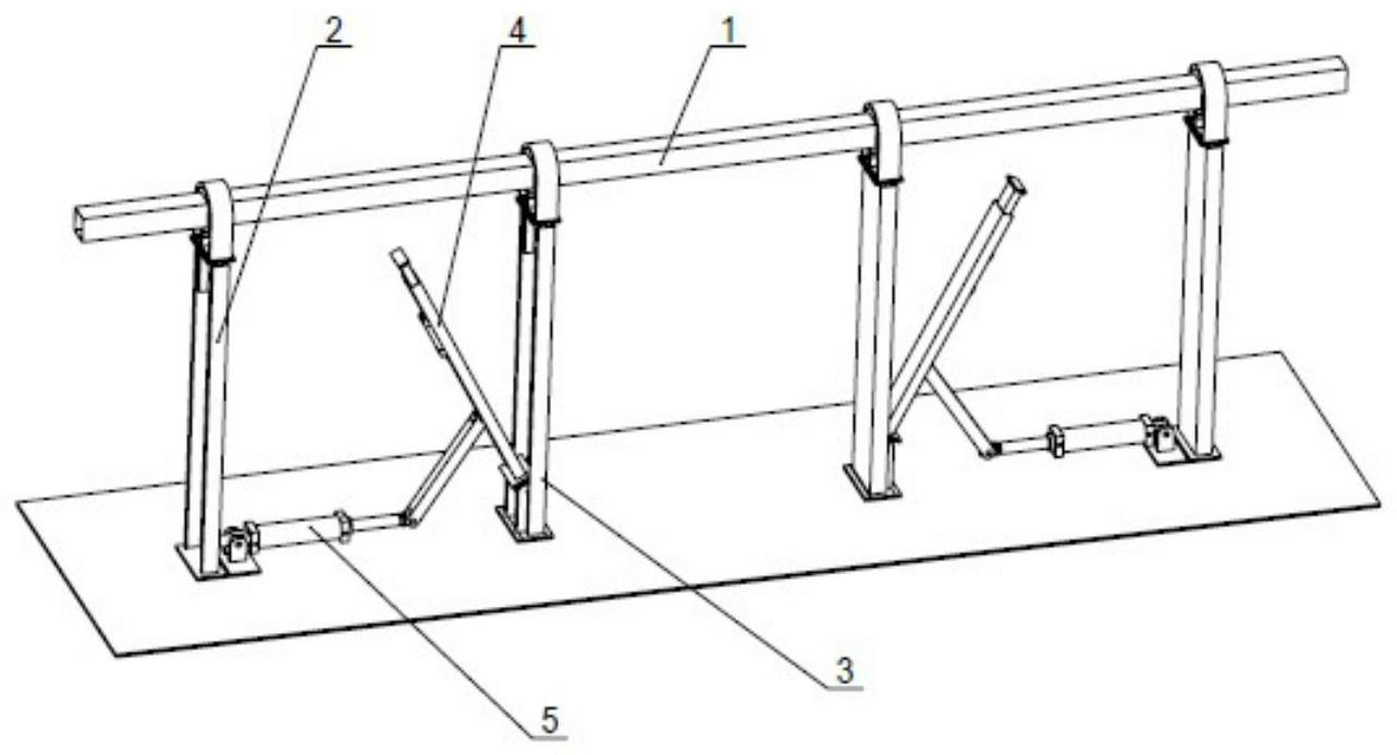 一种用于光伏支架的翻转辅助式立柱组件及光伏支架的制作方法