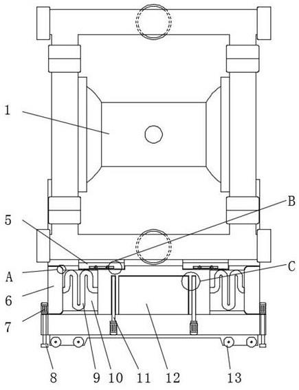 一种隔膜泵排油阀密封性检测固定架的制作方法