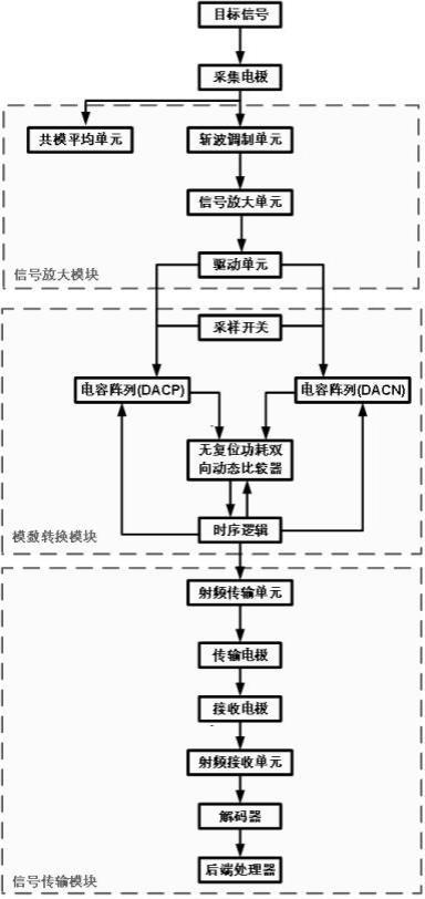 一种无复位功耗双向动态比较器及其信号采集系统和应用