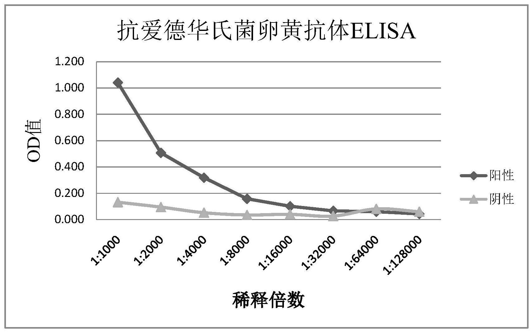 一种抗爱德华氏菌卵黄抗体的制备方法与应用与流程