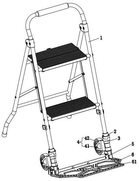带推车功能的人字梯的制作方法