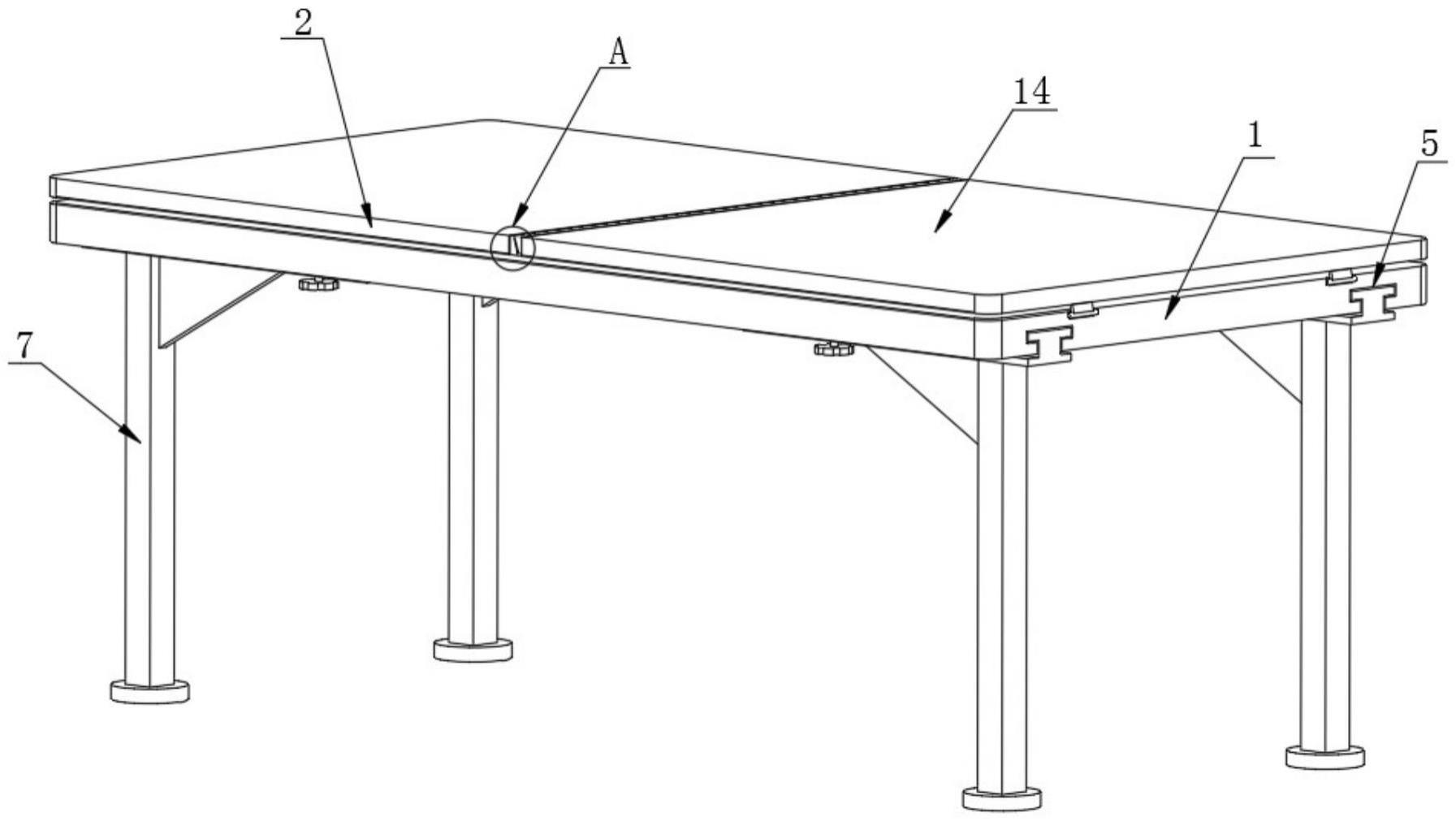 一种桌腿循环利用式桌台构造的制作方法