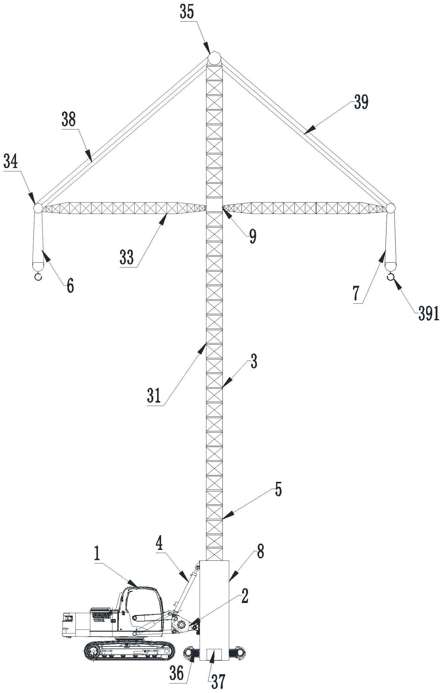 一种新型履带自行式电建塔吊的制作方法