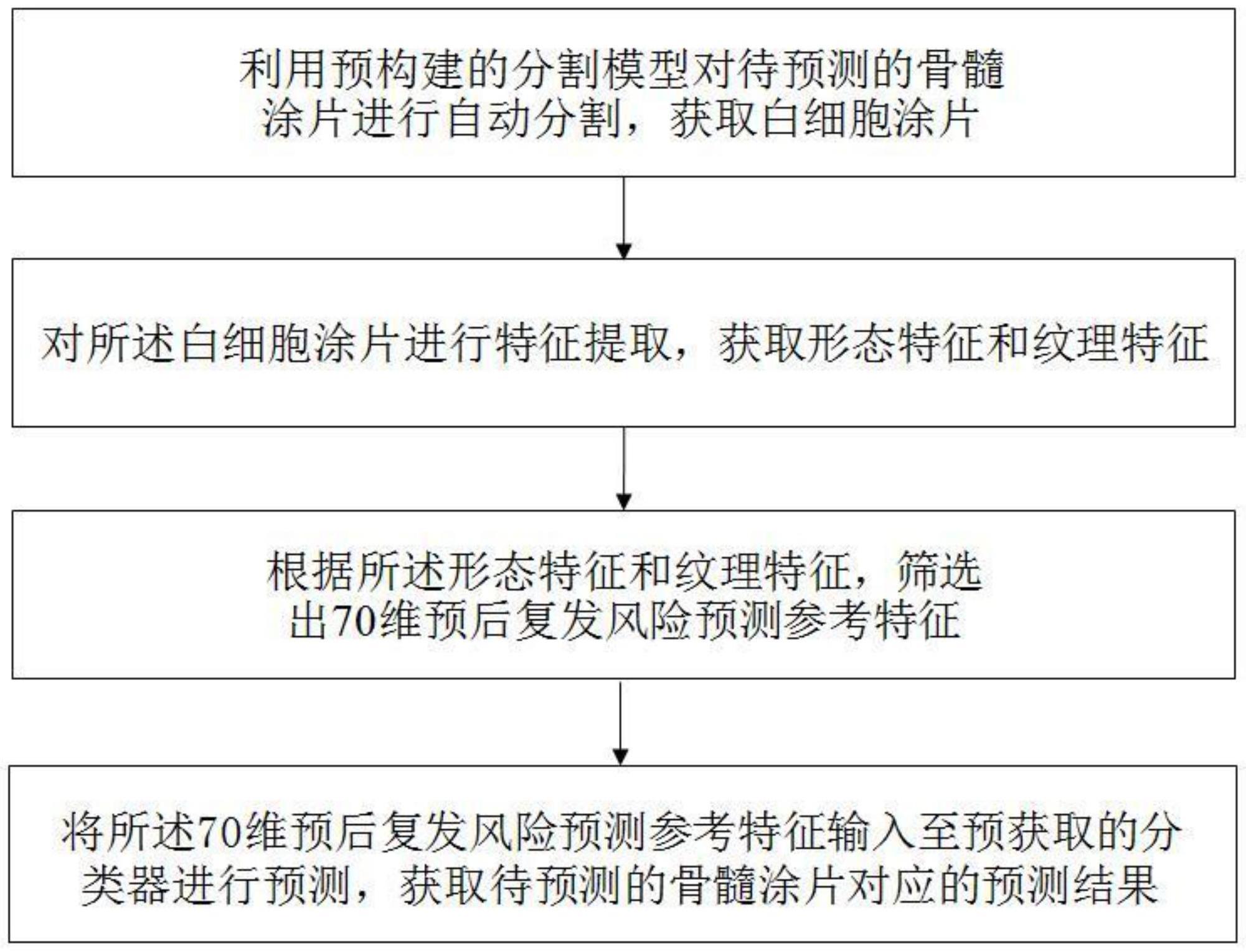 一种儿童急性淋巴细胞白血病预后复发风险预测装置、方法、系统及存储介质