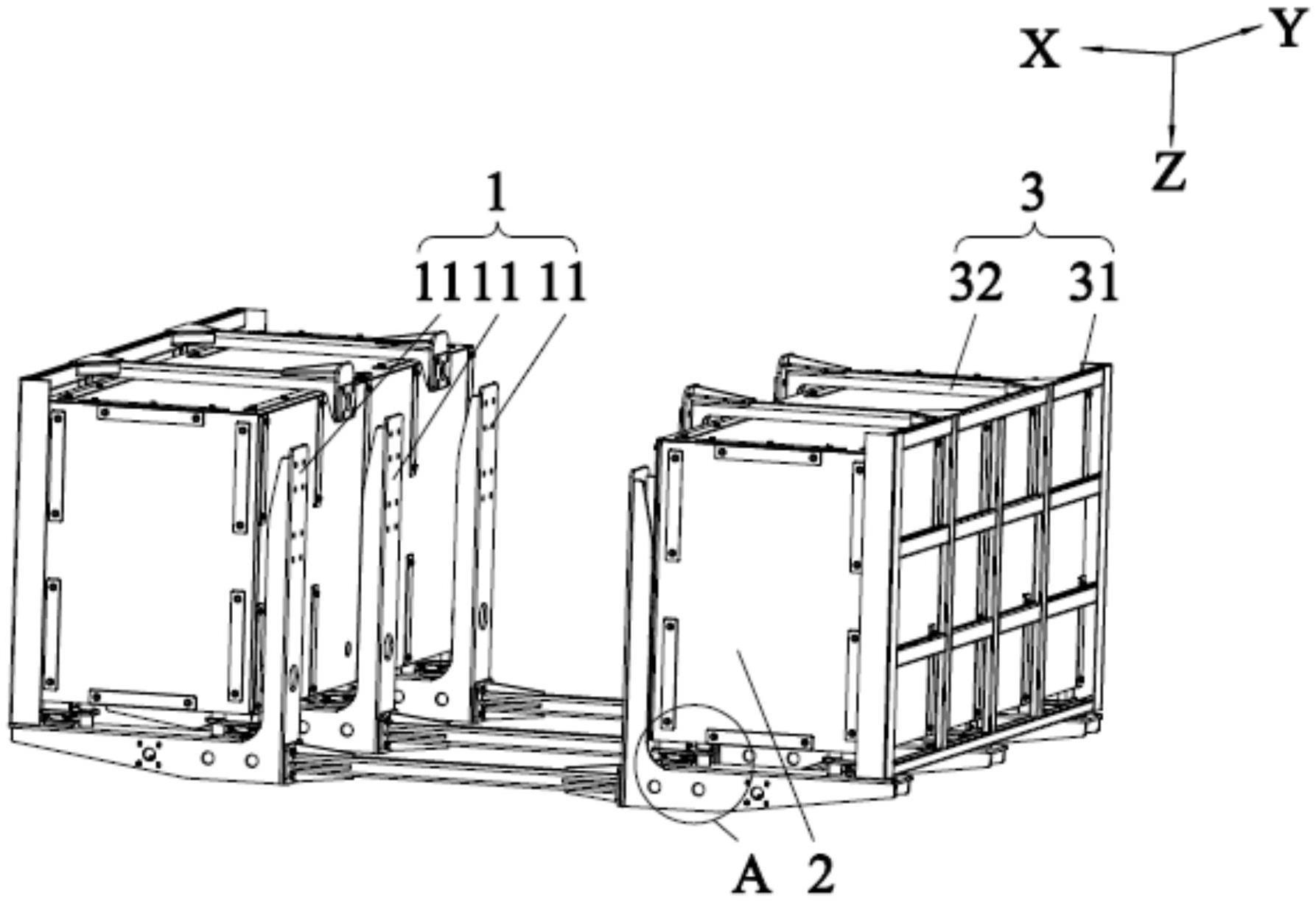 电池支架结构及电动矿车的制作方法