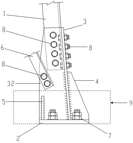 一种便于维护的输电铁塔塔脚构造的制作方法