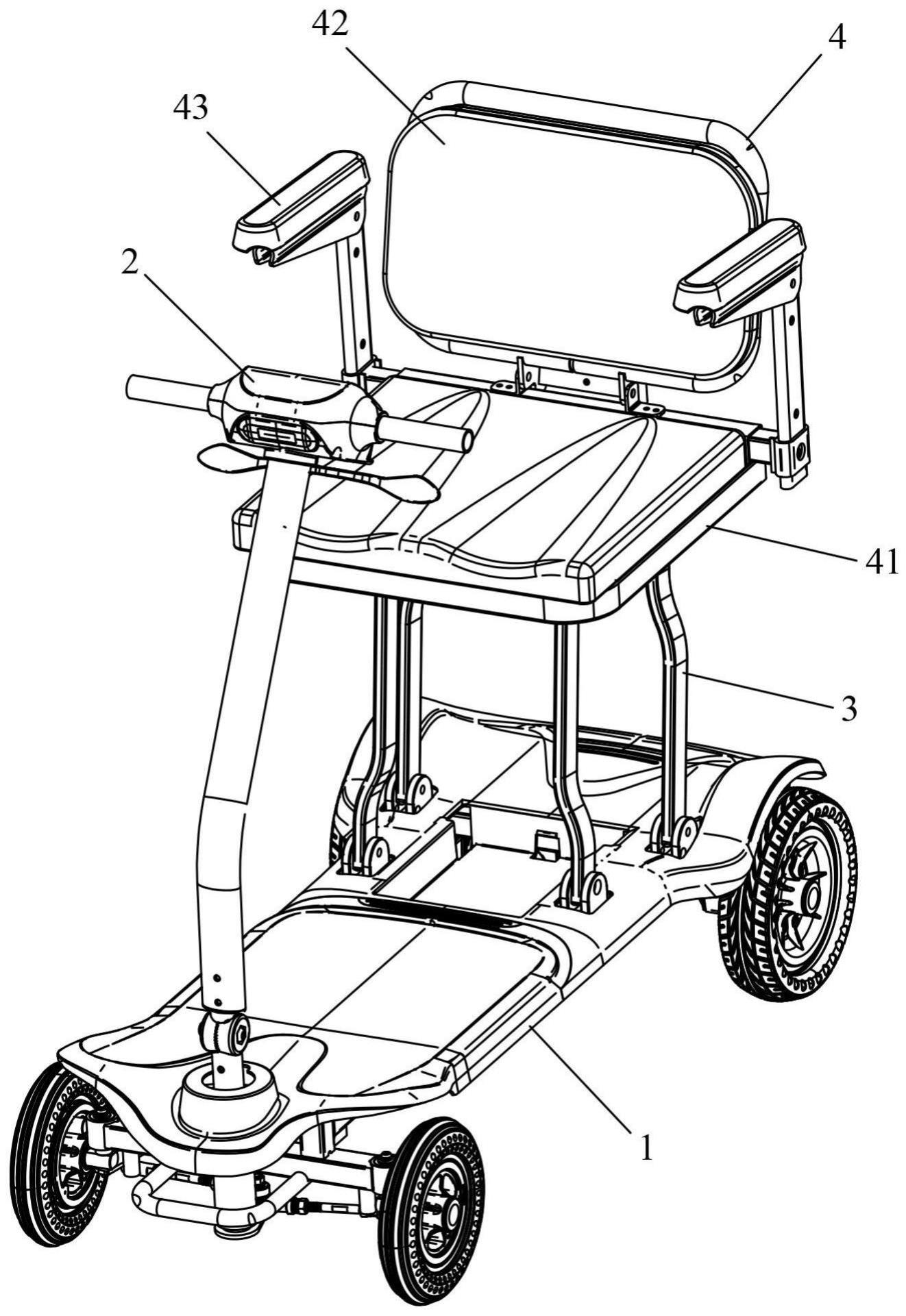 一种高稳定性折叠代步车的制作方法