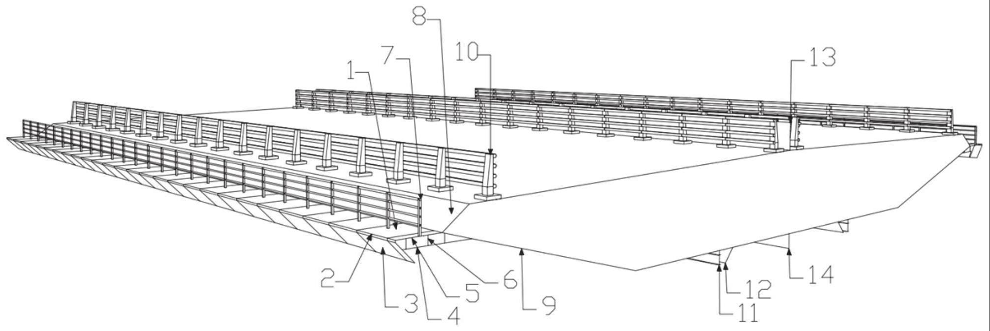 一种提高大跨度扁平钢箱梁桥颤振性能的倾斜裙板的制作方法