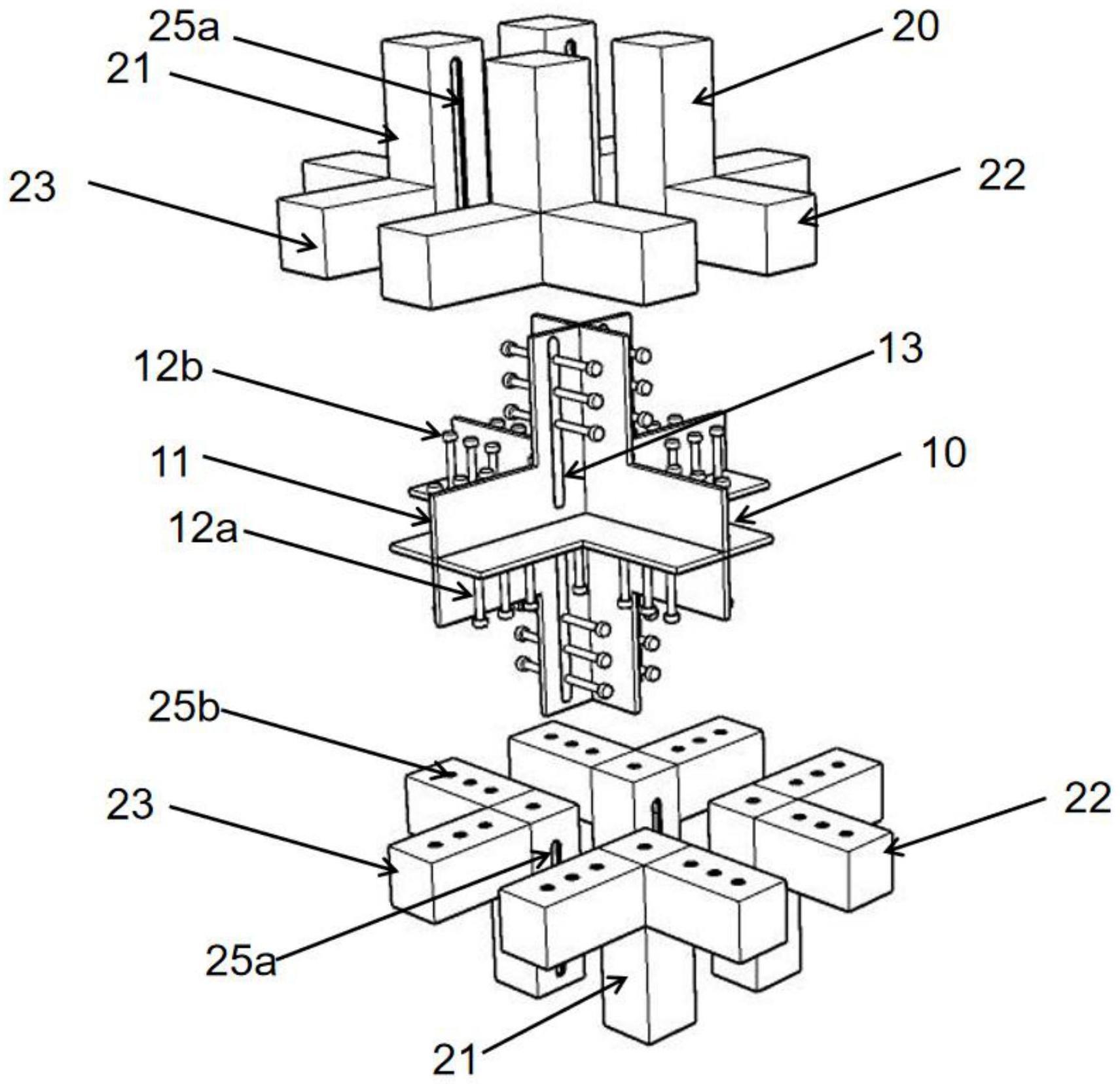 一种用于模块化建筑的正交角件灌浆连接节点