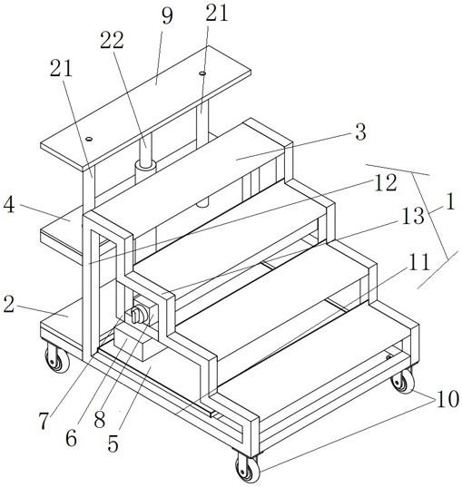 一种立体备件库的货架取物梯的制作方法