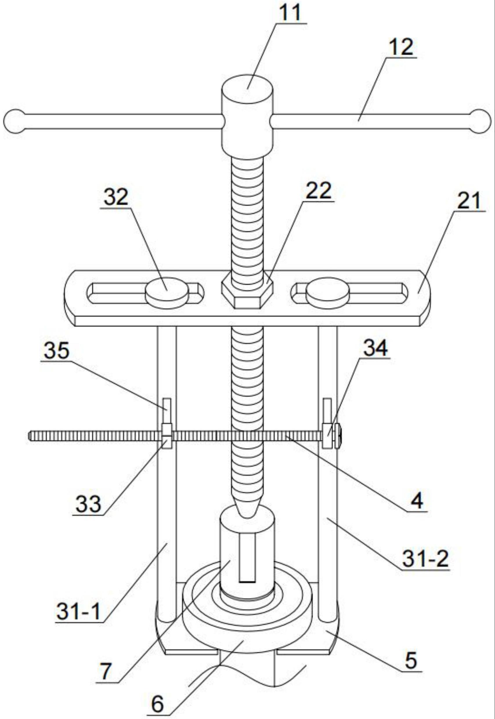 一种拉爪带锁紧结构的小电机轴承拉马的制作方法