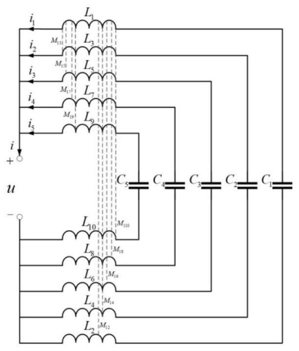 一种并联电容器组叠层母排的寄生电感建模和测量方法与流程