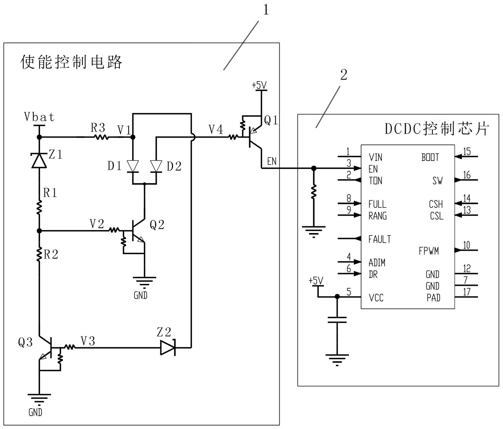 基于分立器件的使能控制电路的制作方法