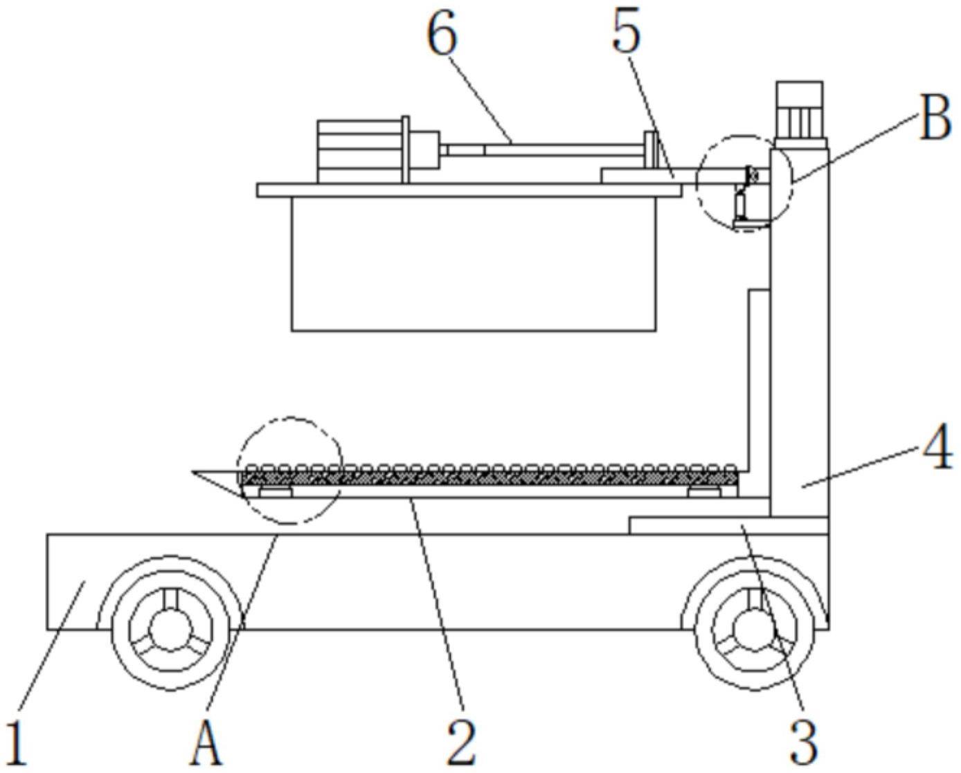 一种叉车式热处理生产线自动装料外料车的制作方法