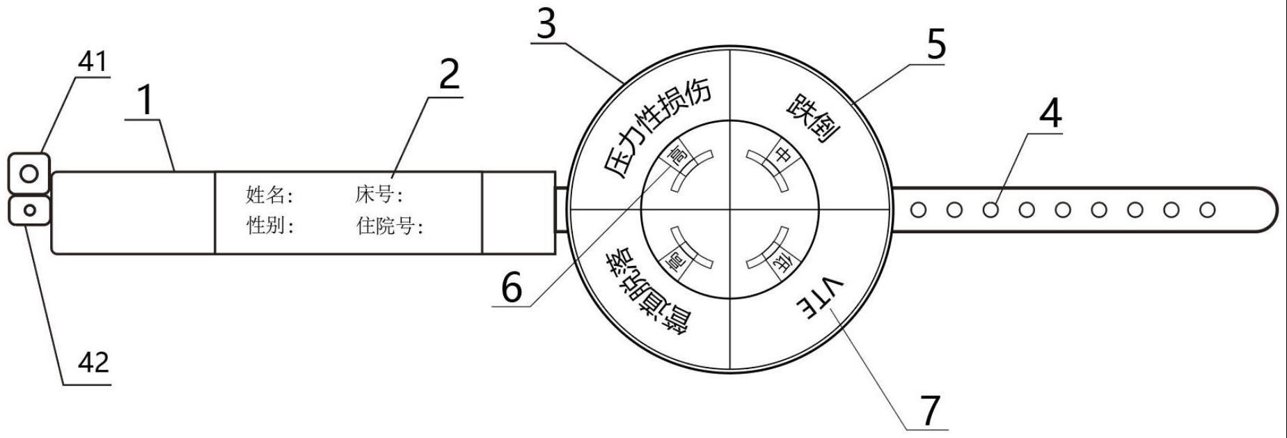 一种护理风险可调警示腕带的制作方法