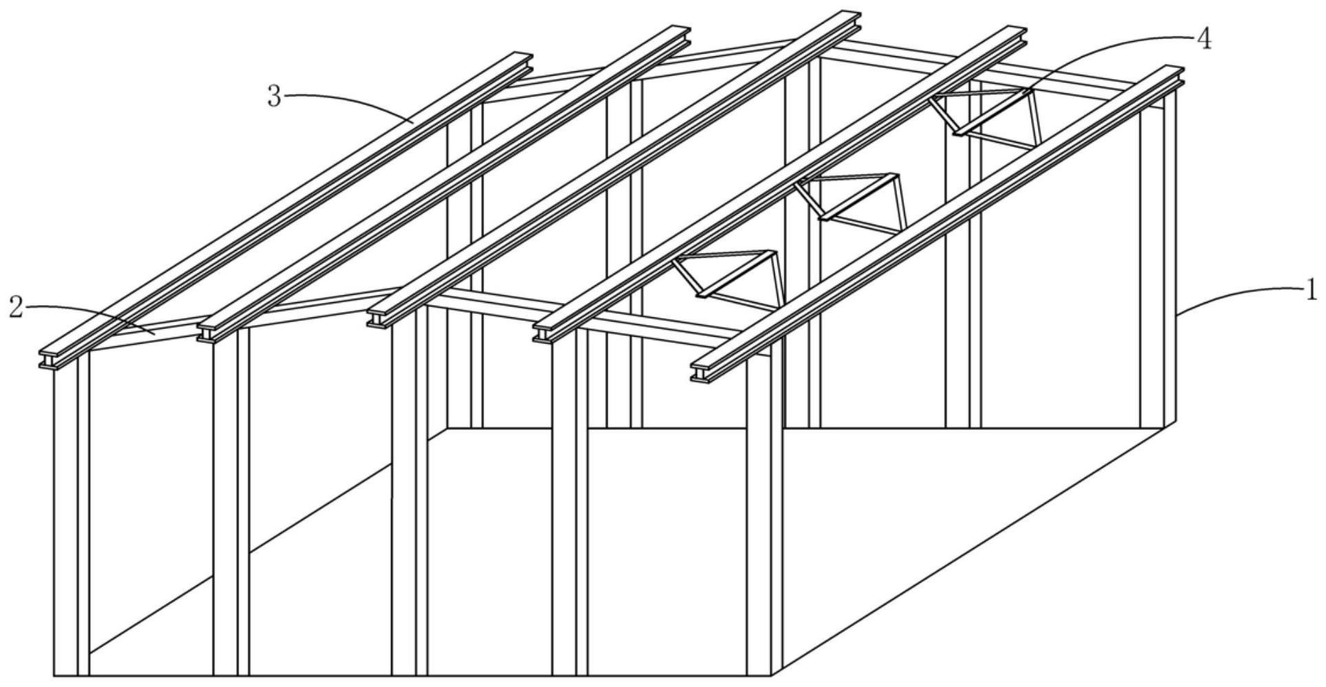 一种钢结构厂房横向超长外墙板主次檩条双向加固结构的制作方法