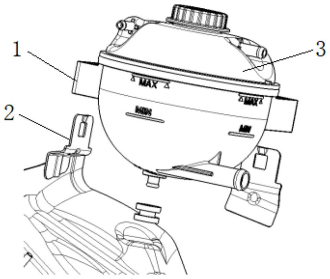 一种汽车冷却液膨胀罐的安装结构及汽车的制作方法