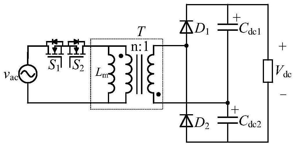 基于双电容输出结构的单级无桥隔离反激式整流器