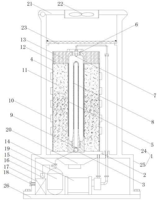 一种利用超声波震荡电气石产生负氧离子的发生器的制作方法