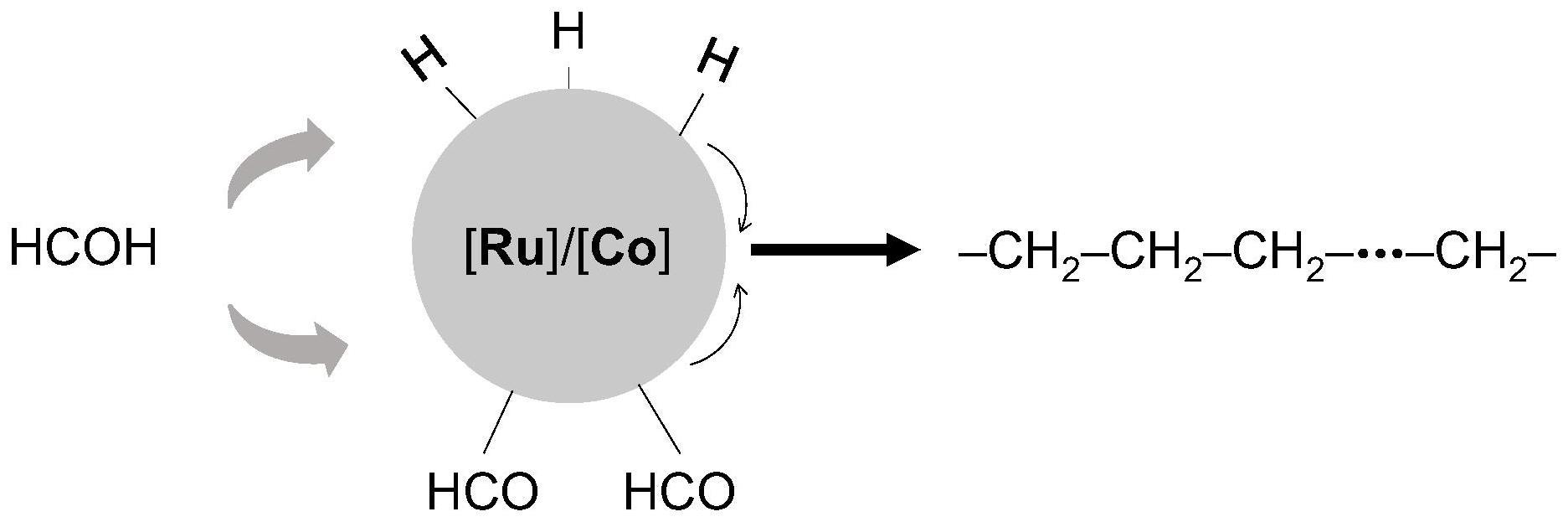 一种利用分子型金属催化剂水热催化甲醛产长链烃的方法