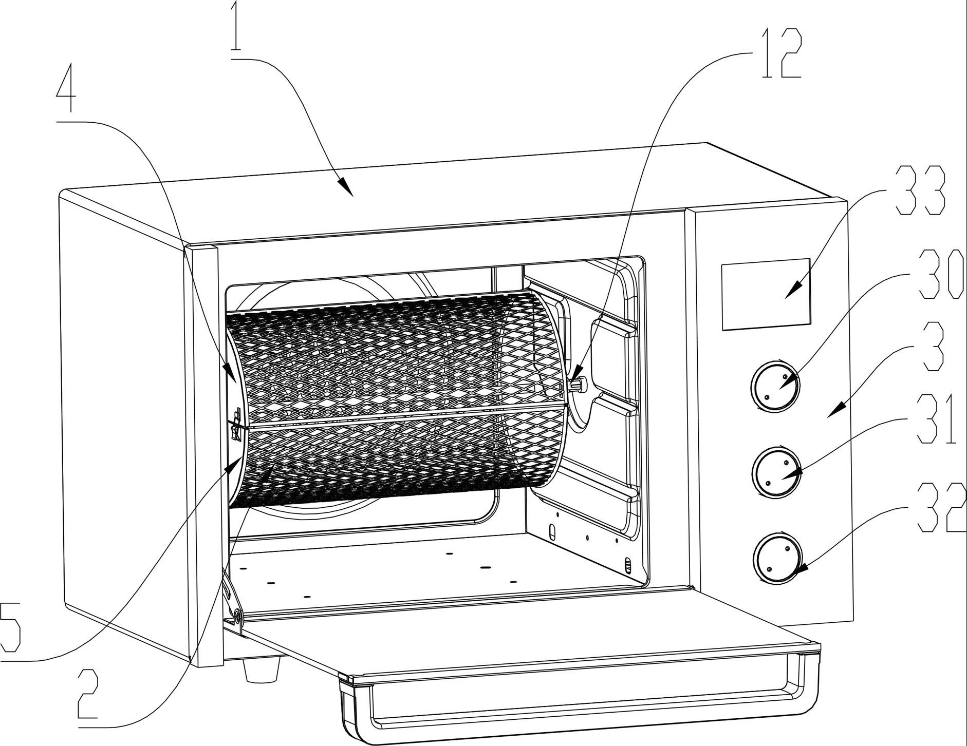 具有旋转烤笼功能的烤箱的制作方法