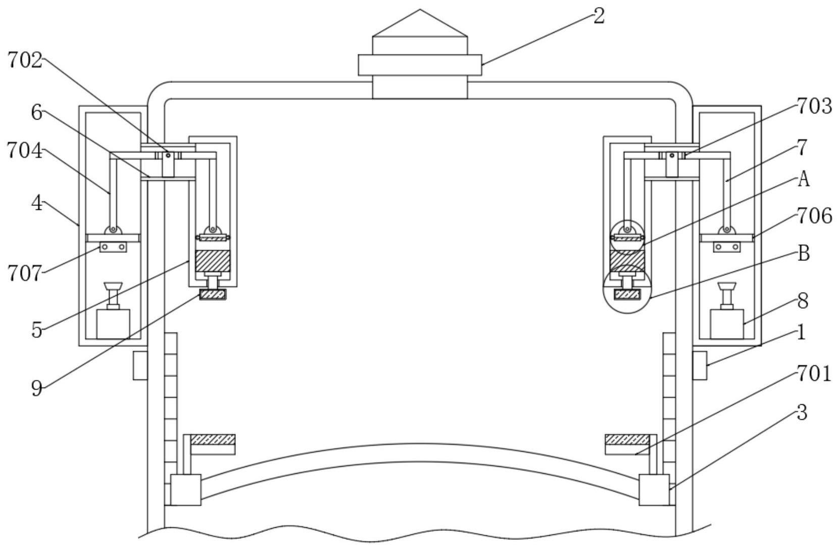一种转炉煤气柜活塞防倾倒装置及其控制方法与流程