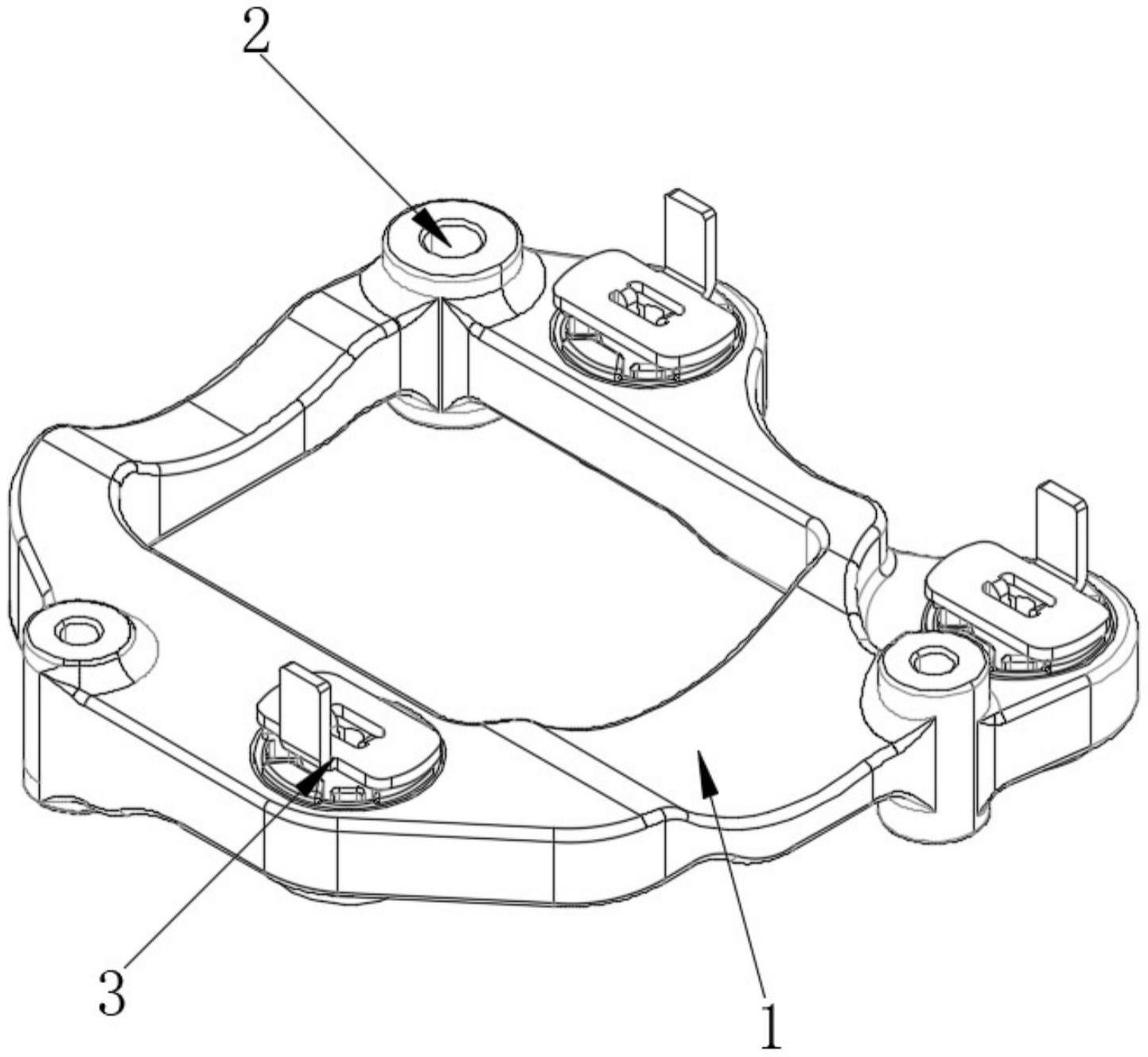 一种侧装的单级隔振压缩机悬置支架的制作方法