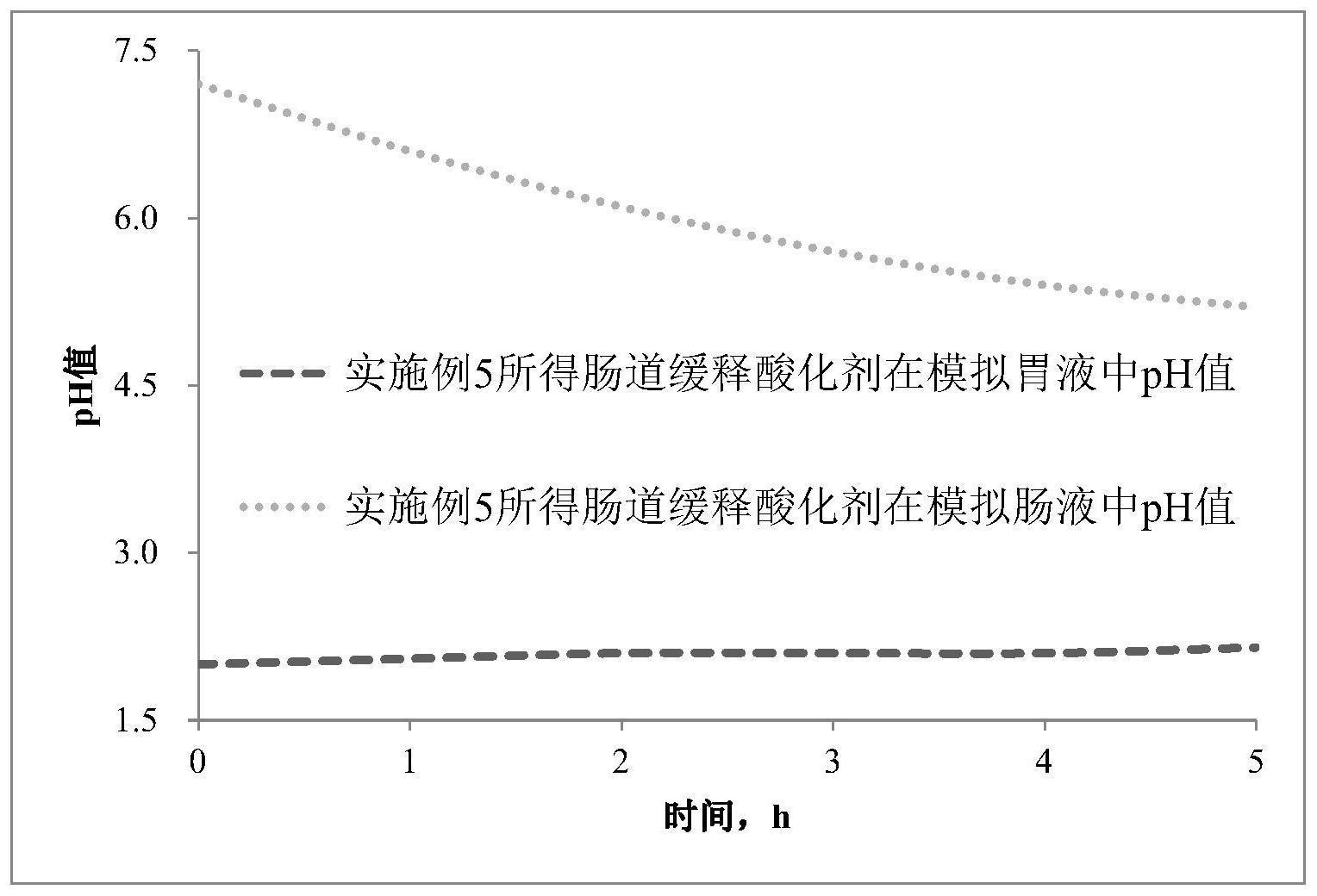 一种肠道缓释酸化剂及其制备方法与流程