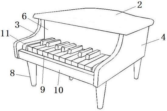 一种消杂音玩具机械钢琴的制作方法
