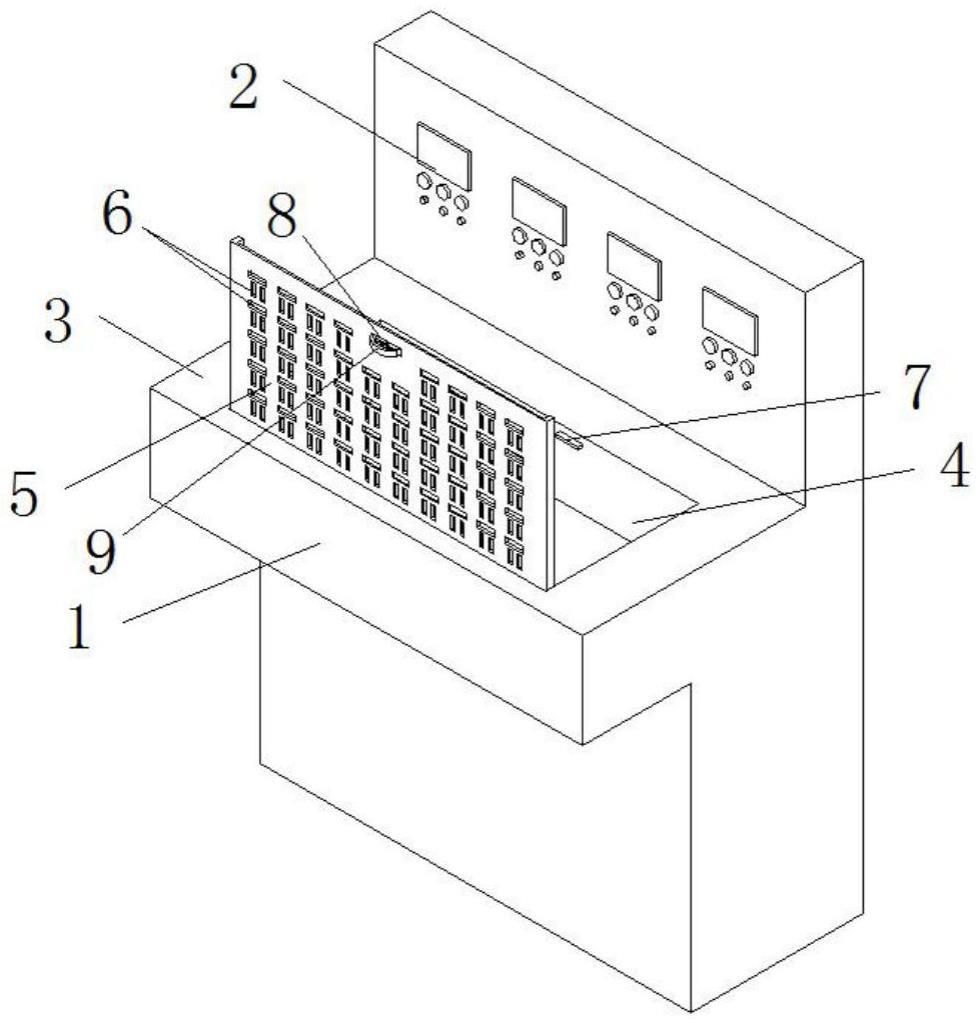 一种隐藏式的网孔板桌面结构的制作方法