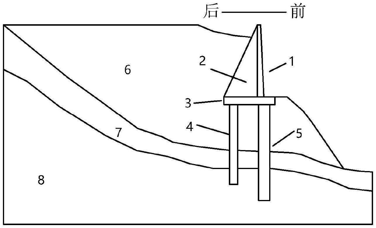 一种排间变桩径桩基托梁挡土墙高填方边坡支护系统的制作方法