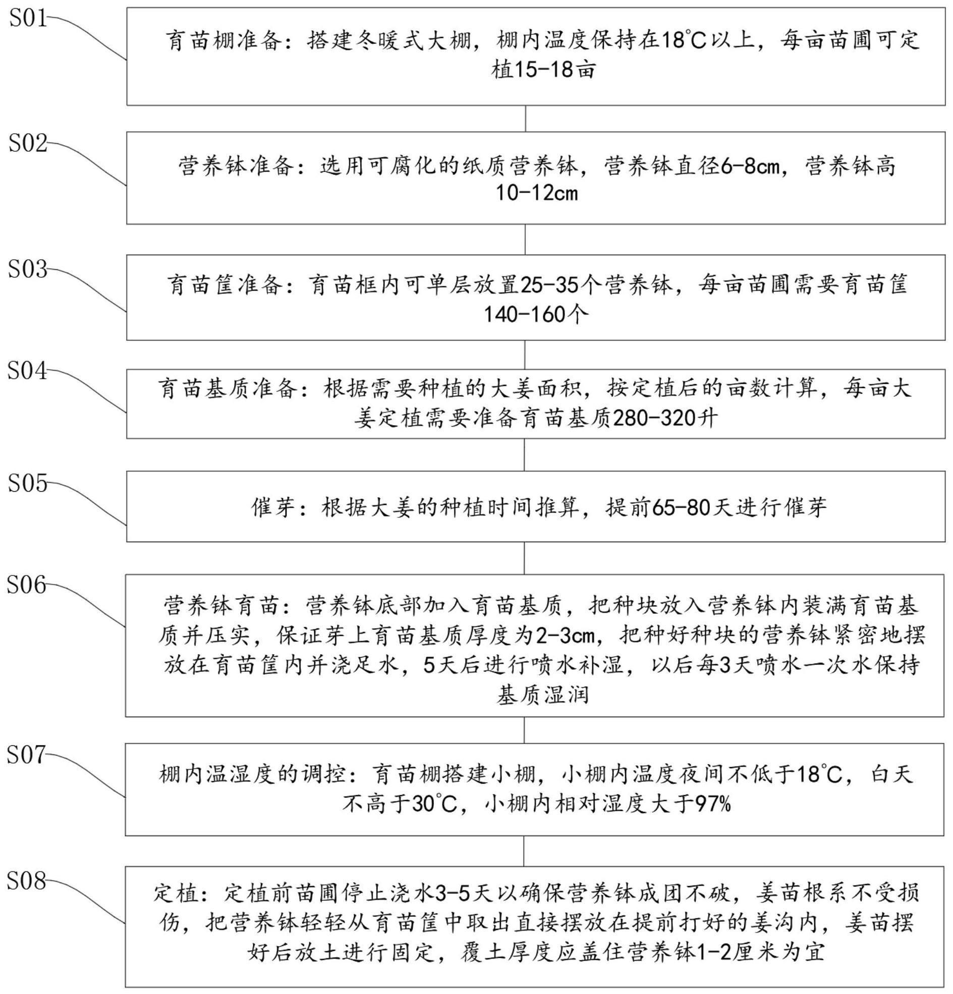 一种大姜营养钵育苗方法与流程