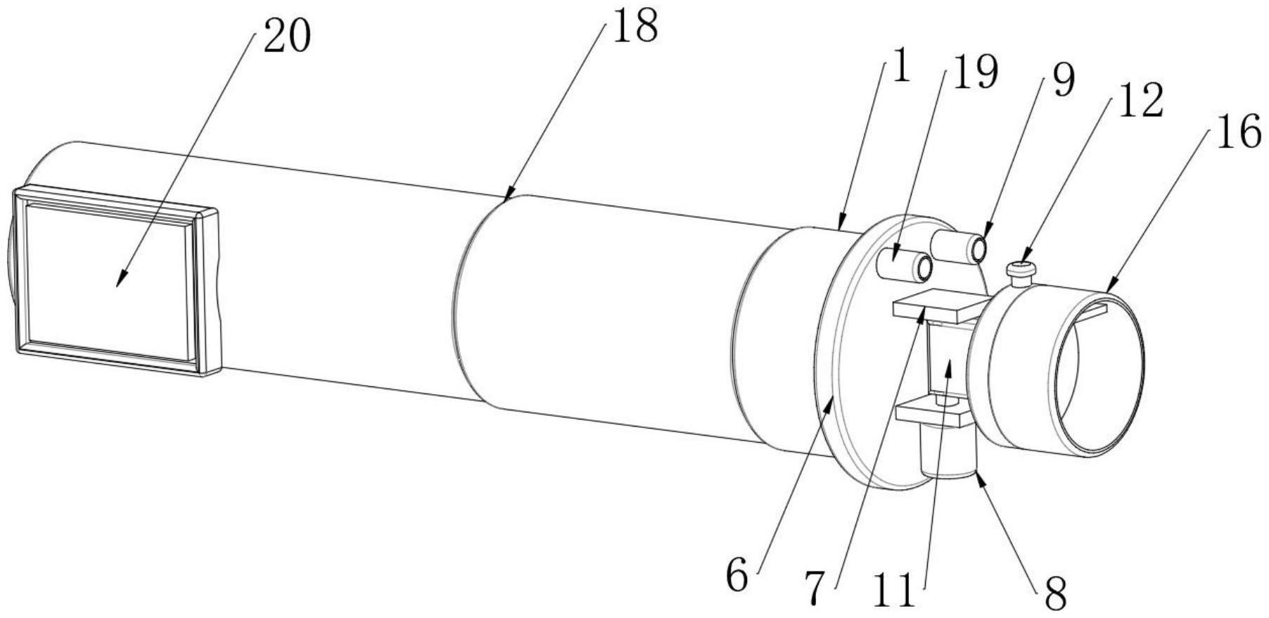 一种钢结构超声波探伤多角度带距离测量的探头夹持器的制作方法